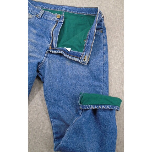 LL Bean Men's Lined Jeans 36" Waist Set of 2 Pants Blue Denim Made in USA - Picture 9 of 16